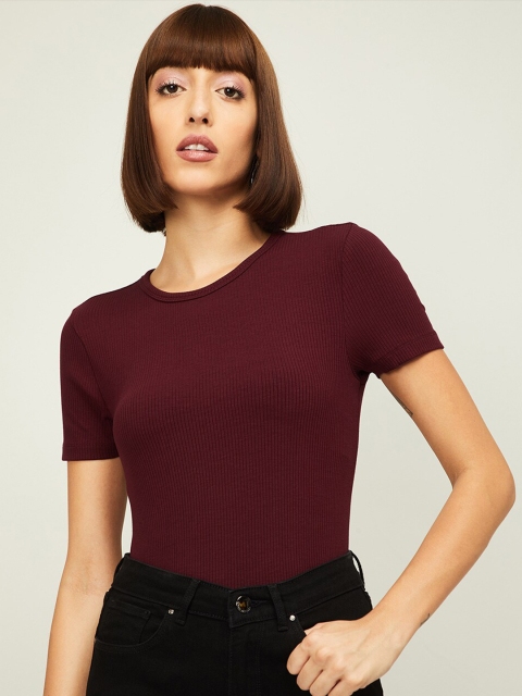 

Fame Forever by Lifestyle Women Burgundy T-shirt
