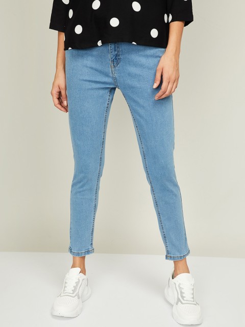 

Fame Forever by Lifestyle Women Blue Skinny Fit Heavy Fade Jeans