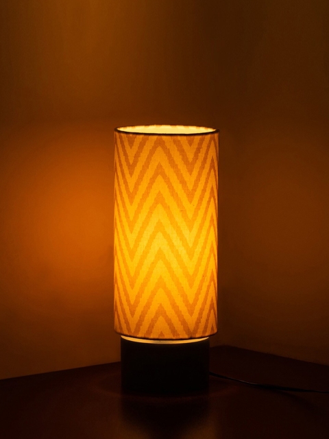 

ExclusiveLane White & Grey Printed Contemporary USP Handcrafted Column Table Lamp