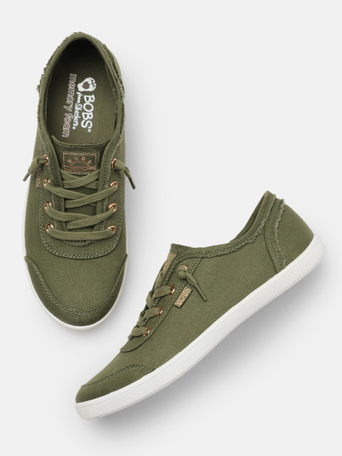 

Skechers Women Olive Green Bobs B Cute Sneakers