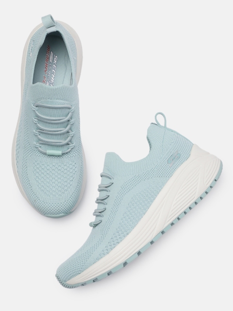 

Skechers Women Blue Bobs Sparrow 2.0 Memory Foam Woven Design Slip-On Sneakers
