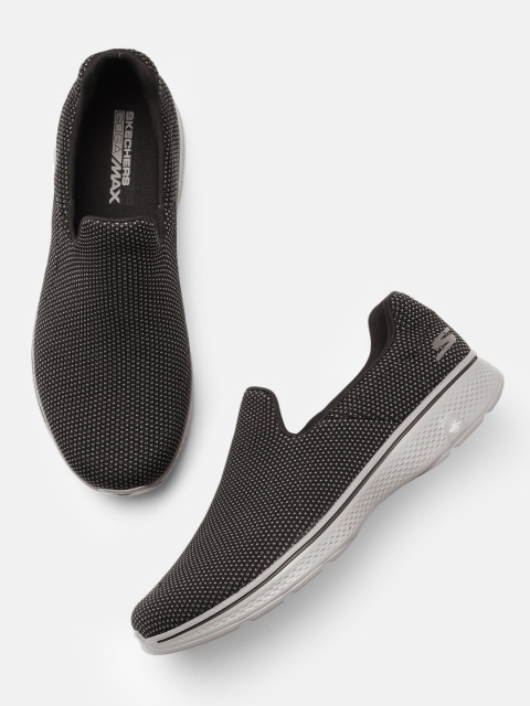 

Skechers Men Black Mesh GO WALK 4 Non-Marking Shoes