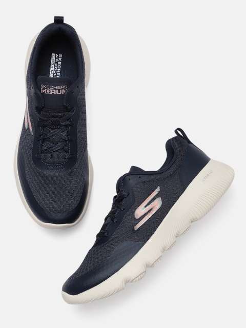 

Skechers Women Navy Blue Go Run Focus- Instantly Air Cooled Goga Mat Running Shoes
