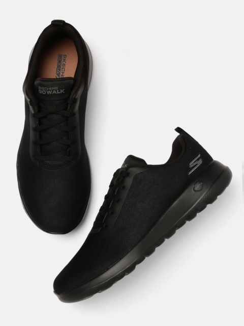 

Skechers Men Black Solid GO WALK MAX Walking Shoes