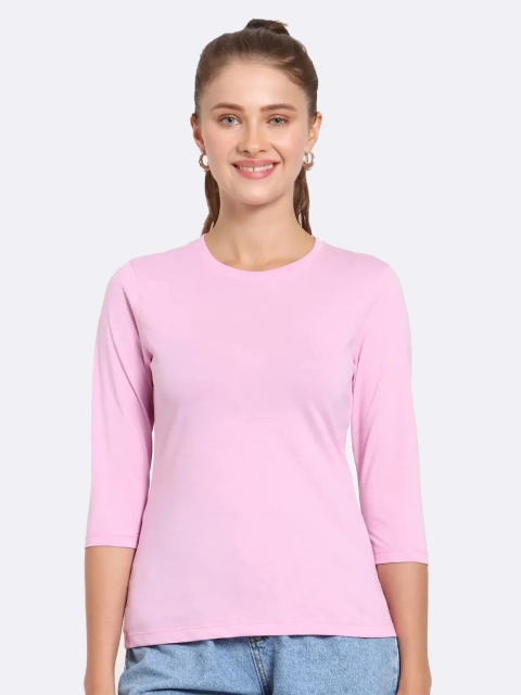 

Bewakoof Women Pink Slim Fit T-shirt