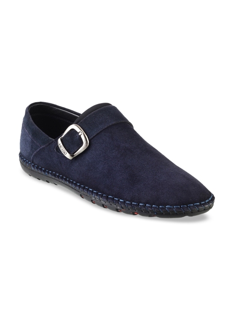 

Metro Men Blue Leather Espadrilles