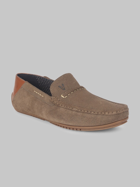 

V8 by Ruosh Men Olive Green Leather Loafers