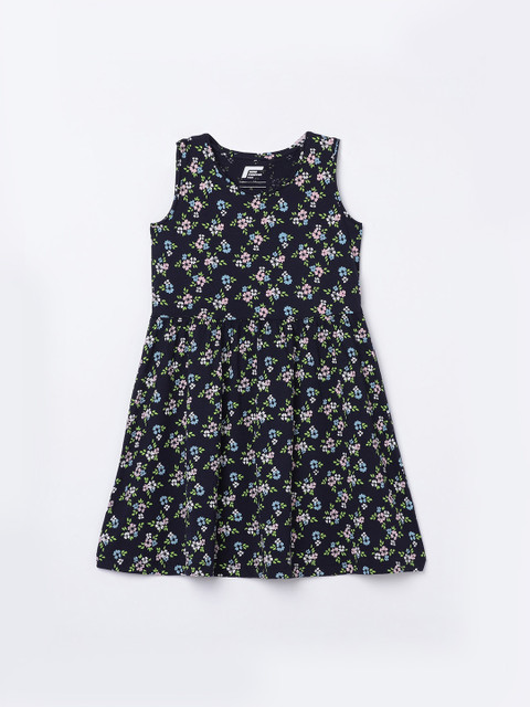 

Fame Forever by Lifestyle Girls Navy Blue & Pink Floral A-Line Dress