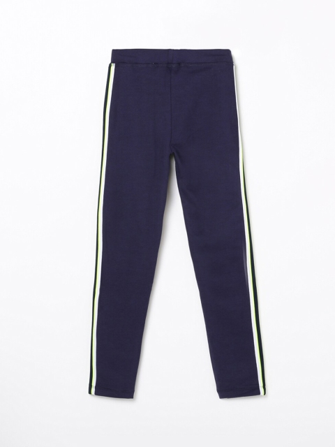 

Fame Forever by Lifestyle Girls Navy Blue Solid Cotton Leggings