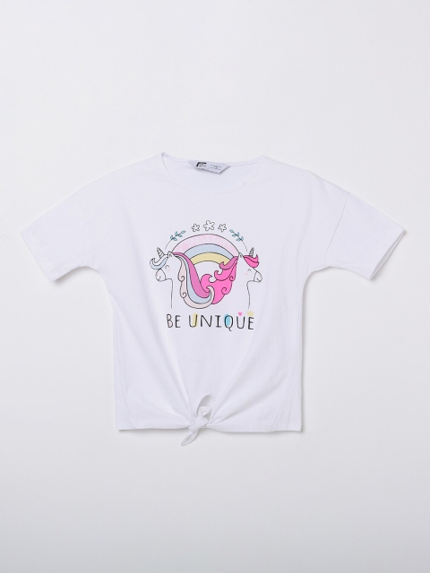 

Fame Forever by Lifestyle Girls Pink & White Pack of 2 Printed T-shirts
