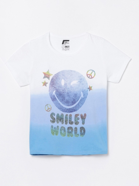 

Fame Forever by Lifestyle Girls Blue & White Printed T-shirt