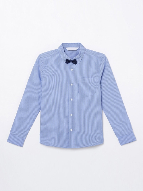 

Fame Forever by Lifestyle Boys Blue Slim Fit Striped Casual Shirt