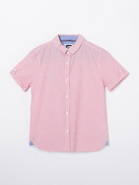 

Fame Forever by Lifestyle Boys Pink Slim Fit Striped Casual Shirt