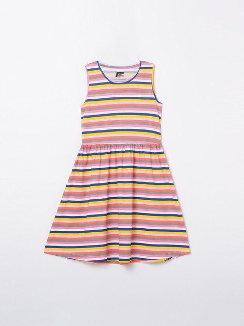 

Fame Forever by Lifestyle Girls Yellow & Pink Striped Dress