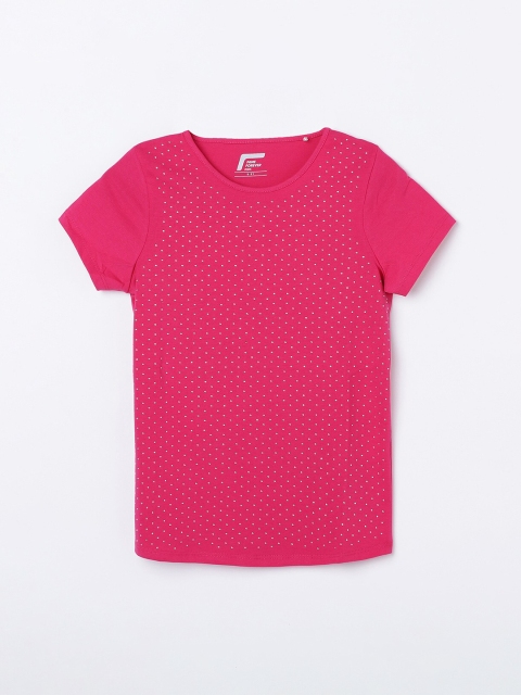 

Fame Forever by Lifestyle Girls Fuchsia Embellished T-shirt