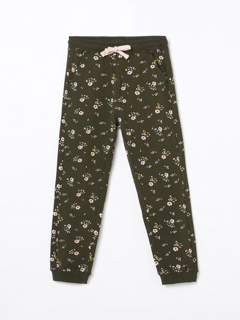 

Fame Forever by Lifestyle Girls Olive Green & Pink Floral Printed Joggers