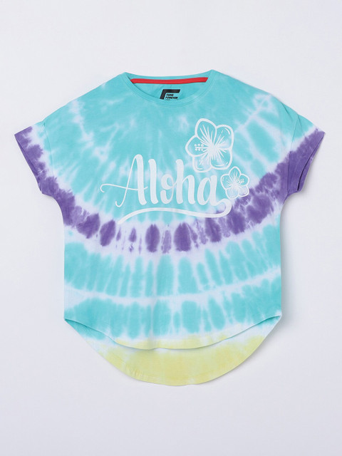 

Fame Forever by Lifestyle Girls Blue & Purple Tie and Dye T-shirt