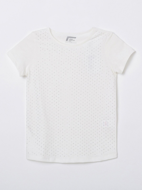 

Fame Forever by Lifestyle Girls Embellished White T-shirt