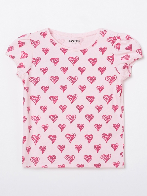 

Juniors by Lifestyle Girls Pink Printed T-shirt