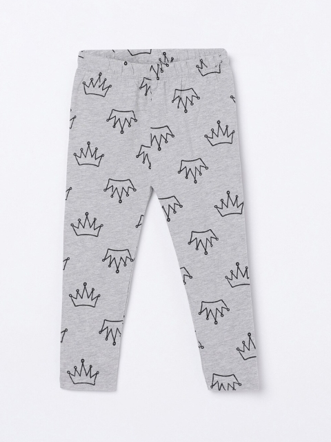 

Juniors by Lifestyle Girls Grey Printed Leggings