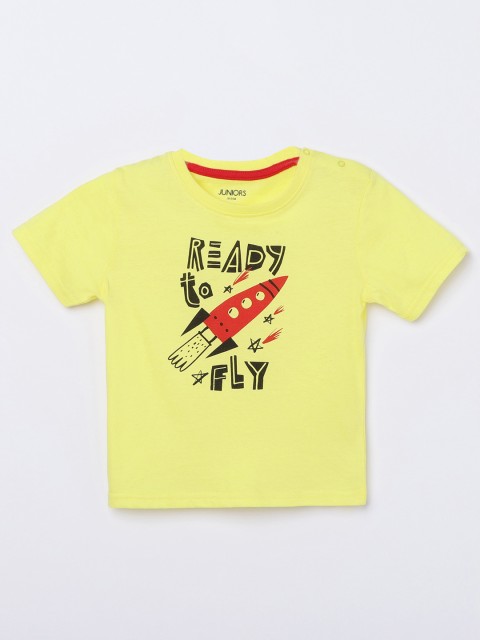 

Juniors by Lifestyle Boys Yellow Printed T-shirt