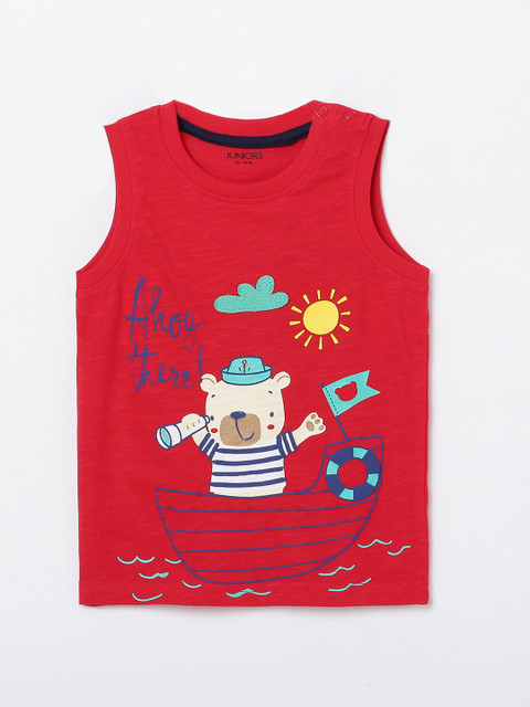 

Juniors by Lifestyle Boys Red Printed T-shirt