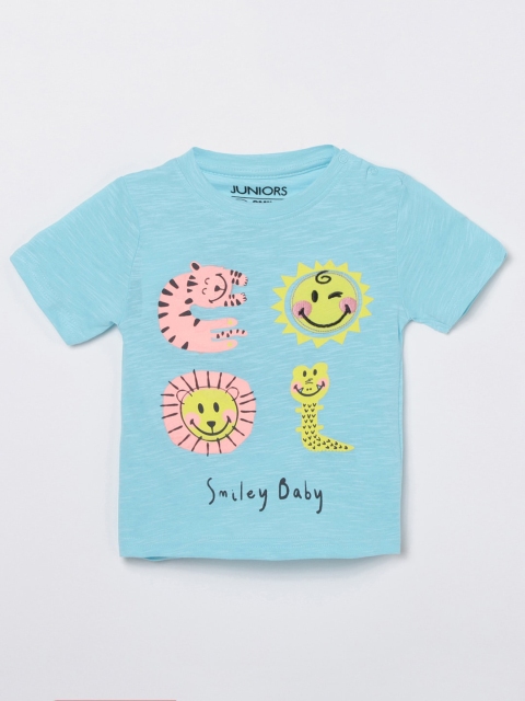 

Juniors by Lifestyle Boys Blue Printed T-shirt