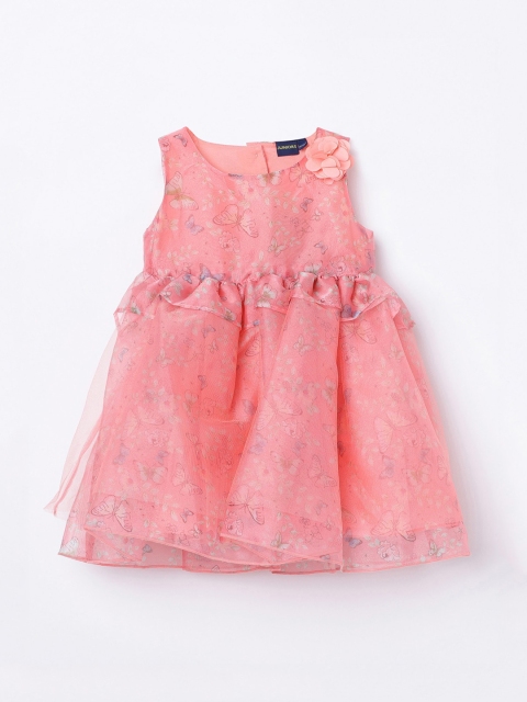 

Juniors by Lifestyle Coral Pink Floral Dress