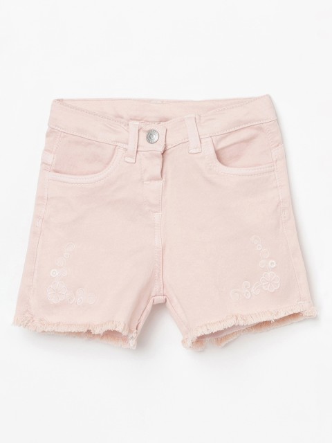 

Juniors by Lifestyle Girls Pink Mid-Rise Denim Shorts