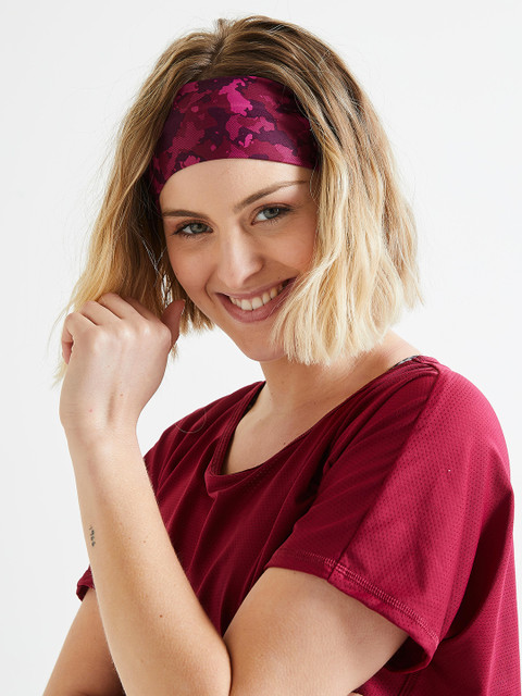 

Domyos By Decathlon Women Maroon Chill Wrap Gym Headband