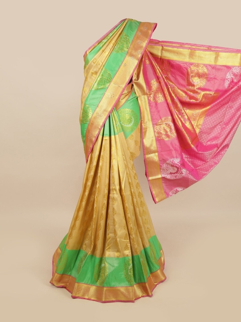 

Pothys Beige & Pink Woven Design Zari Silk Cotton Saree