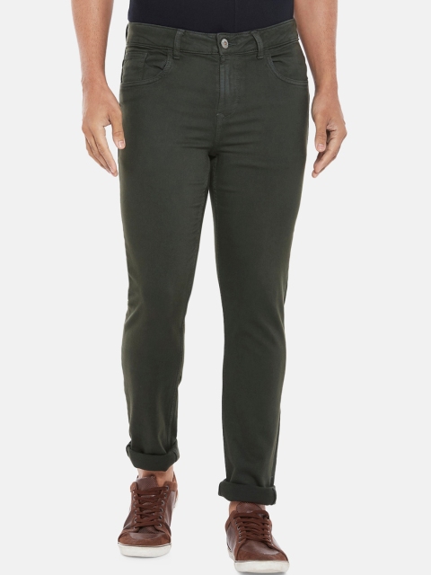 

SF JEANS by Pantaloons Men Olive Green Skinny Fit Low-Rise Jeans