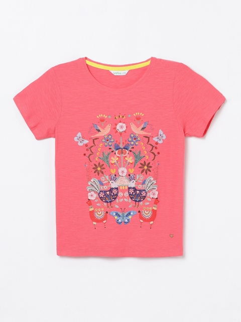 

Bossini Girls Coral Printed T-shirt