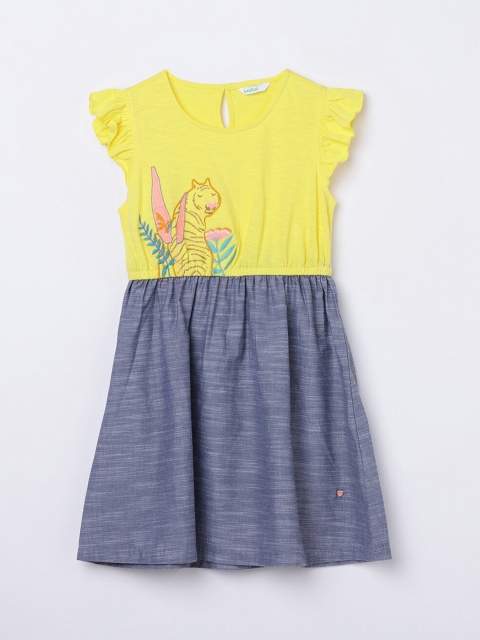 

Bossini Yellow & Multicoloured Dress