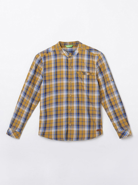 

Bossini Boys Multicoloured Tartan Checks Checked Casual Shirt, Multi