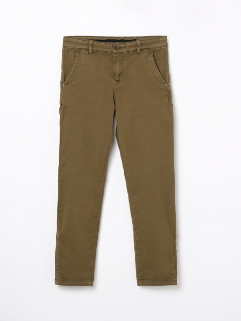 

Bossini Boys Olive Green Slim Fit Trousers