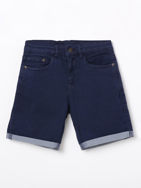 

Bossini Boys Navy Blue Mid-Rise Denim Shorts