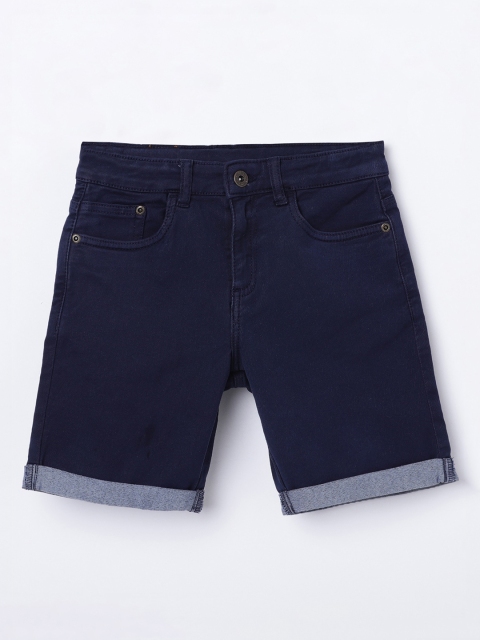 

Bossini Boys Navy Blue Mid-Rise Denim Shorts