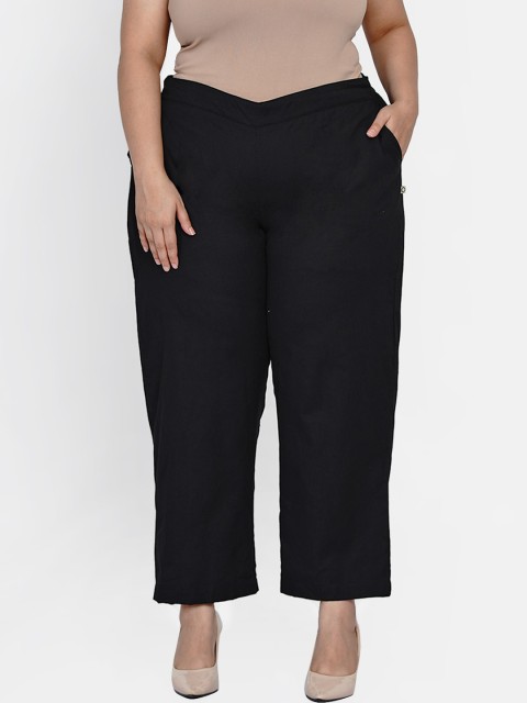 

Fabnest Curve Women Black Parallel Trousers