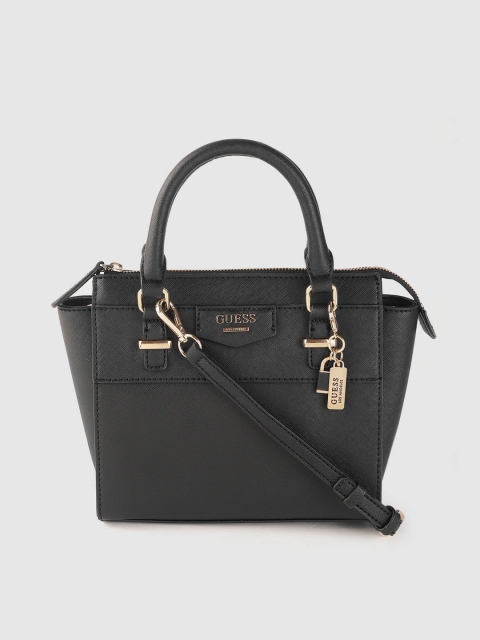 

GUESS Black Solid Handheld Bag