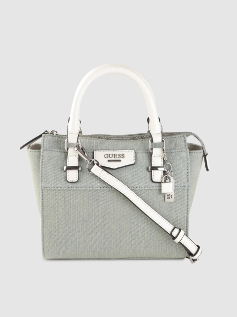 

GUESS Green Solid Handheld Bag