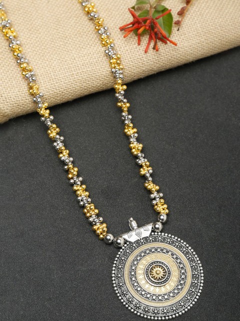 

NEUDIS Silver-Toned & Gold-Toned Silver-Plated Necklace