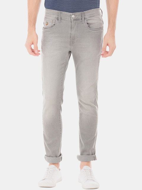 

U S Polo Assn Men Grey Slim Fit Heavy Fade Jeans