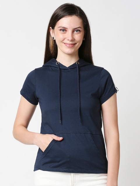 

Bewakoof Women Blue Slim Fit T-shirt