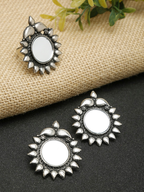 

NEUDIS Silver-Plated Mirror Jewellery Set