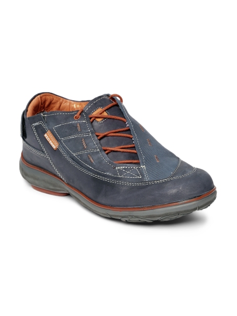 

Red Chief Men Navy Leather Sneakers, Navy blue