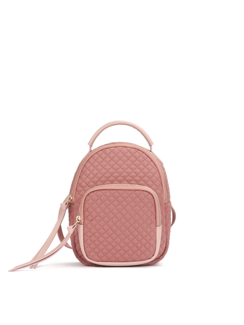 

BOPAI Unisex Peach Waterproof Quilted Backpack