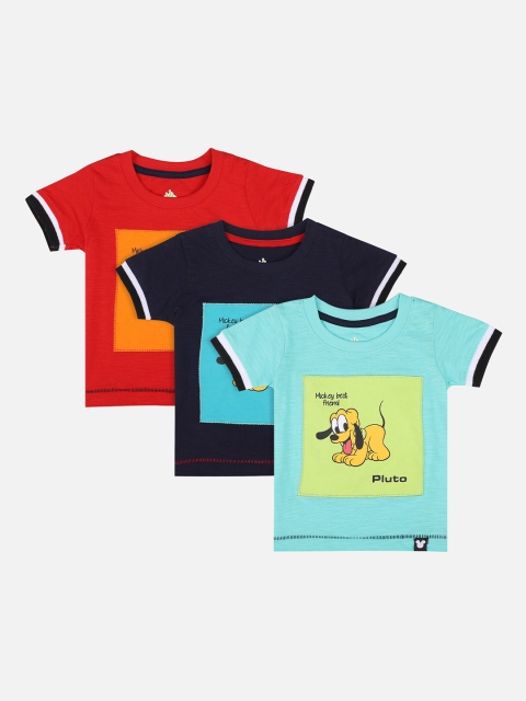 

Bodycare Kids Boys Pack of 3 3 Printed Slim Fit T-shirt, Red