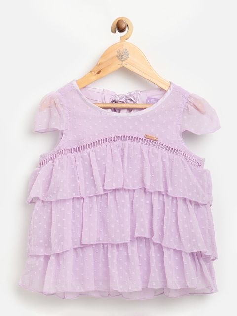 

One Friday Purple Tiered Top