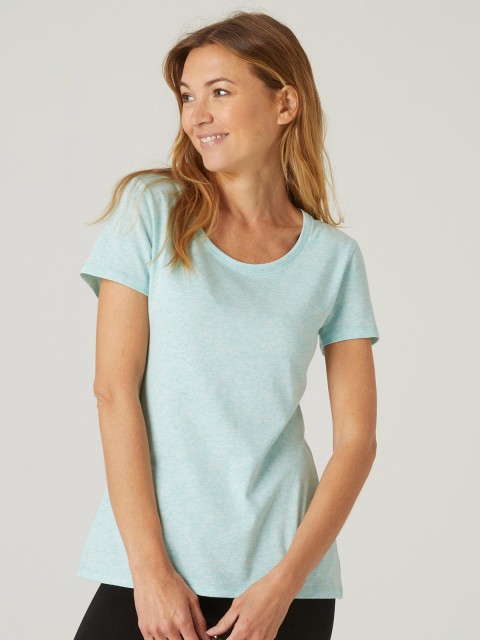 

Domyos By Decathlon Women Blue Training or Gym T-shirt